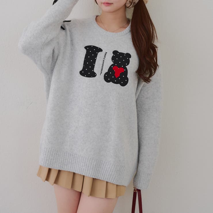 I LOVE BEAR ニットプルオーバー | RMAF　NICE CLAUP / OLIVE des OLIVE | 詳細画像11 