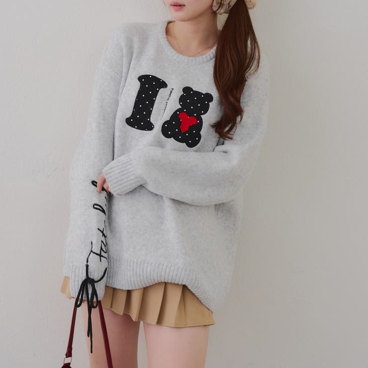 I LOVE BEAR ニットプルオーバー | RMAF　NICE CLAUP / OLIVE des OLIVE | 詳細画像12 