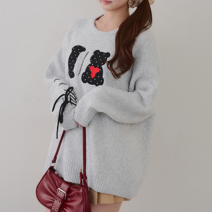 I LOVE BEAR ニットプルオーバー | RMAF　NICE CLAUP / OLIVE des OLIVE | 詳細画像14 