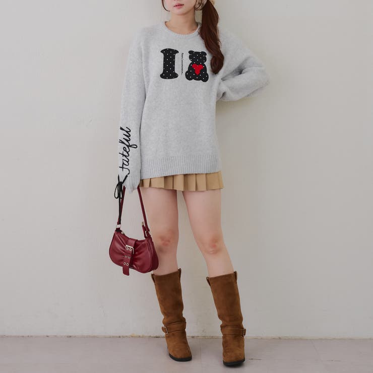 I LOVE BEAR ニットプルオーバー | RMAF　NICE CLAUP / OLIVE des OLIVE | 詳細画像16 