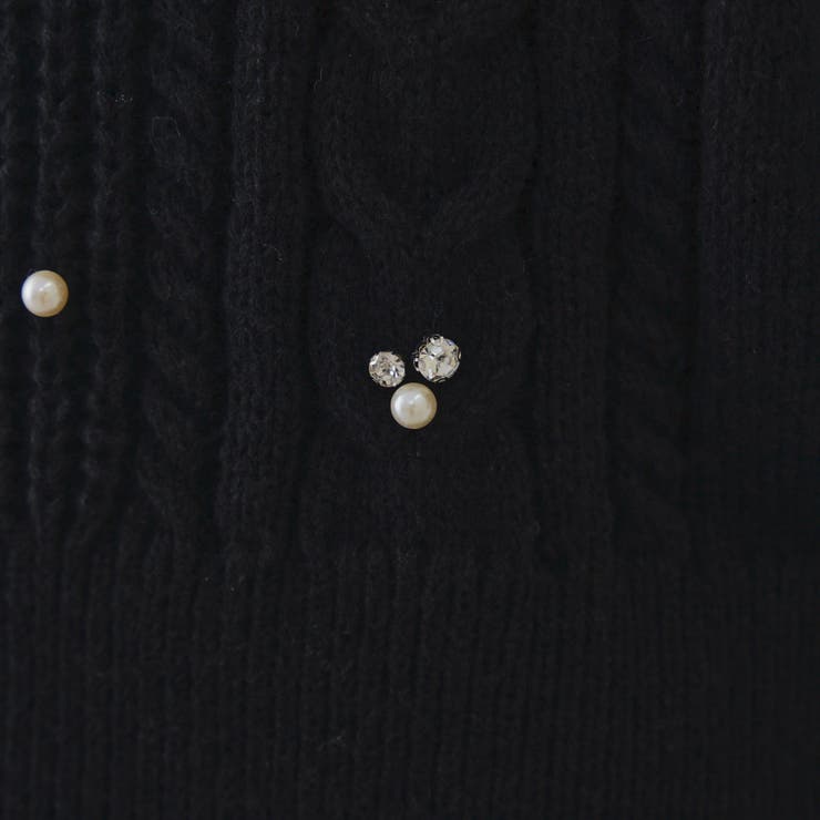 パール付きケーブルニットプルオーバー | RMAF　NICE CLAUP / OLIVE des OLIVE | 詳細画像30 