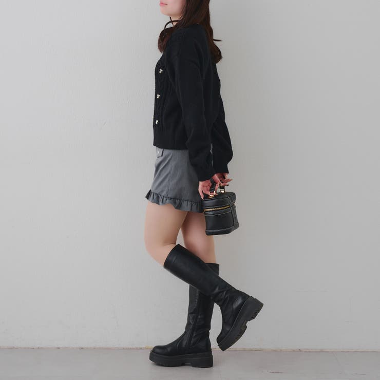 パール付きケーブルニットプルオーバー | RMAF　NICE CLAUP / OLIVE des OLIVE | 詳細画像6 