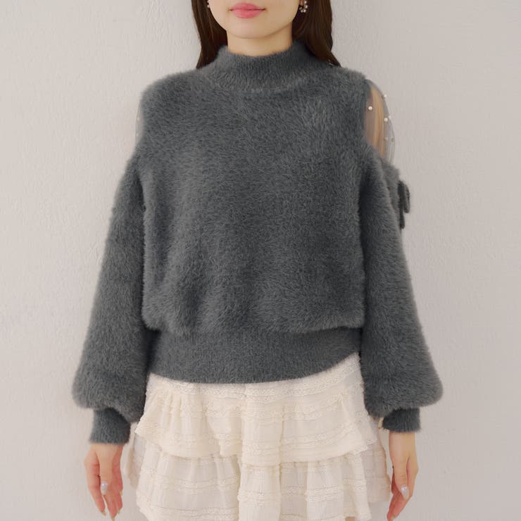 肌見せパールニット | RMAF　NICE CLAUP / OLIVE des OLIVE | 詳細画像28 