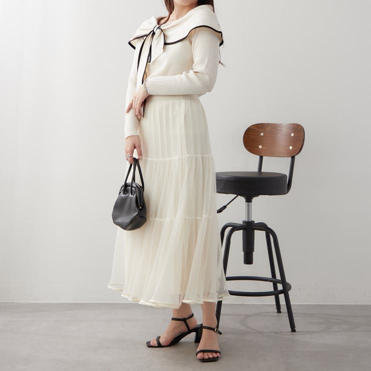 配色オフショルリボンニット | RMAF　NICE CLAUP / OLIVE des OLIVE | 詳細画像10 