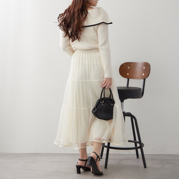 配色オフショルリボンニット | RMAF　NICE CLAUP / OLIVE des OLIVE | 詳細画像11 