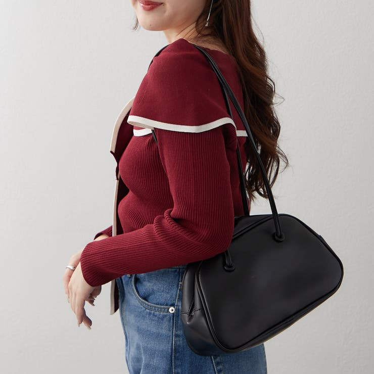 配色オフショルリボンニット | RMAF　NICE CLAUP / OLIVE des OLIVE | 詳細画像15 