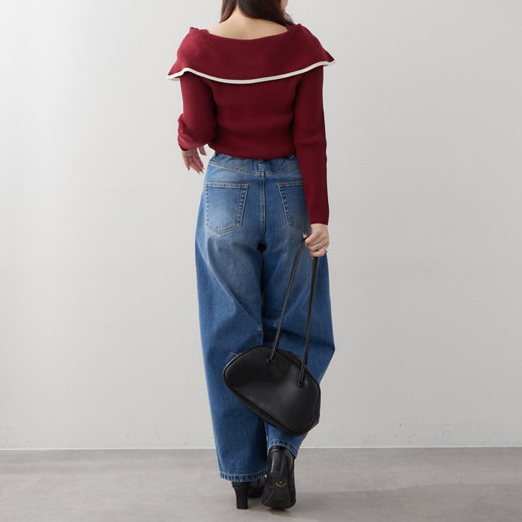 配色オフショルリボンニット | RMAF　NICE CLAUP / OLIVE des OLIVE | 詳細画像21 