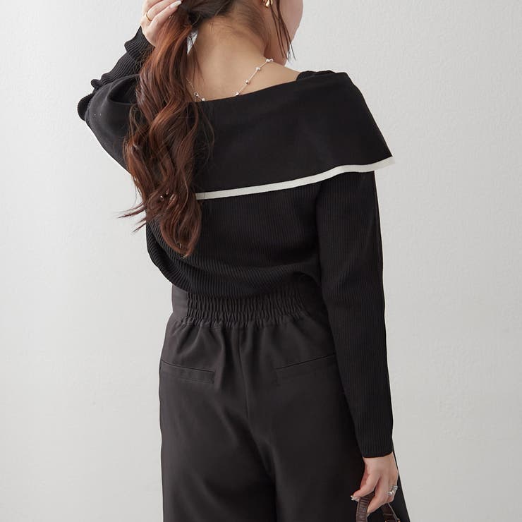 配色オフショルリボンニット | RMAF　NICE CLAUP / OLIVE des OLIVE | 詳細画像25 