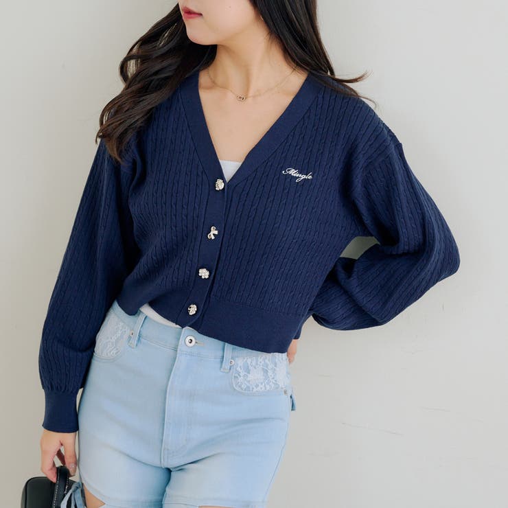 色々釦ケーブルカーディガン | NICE CLAUP / OLIVE des OLIVE　OUTLET | 詳細画像24 