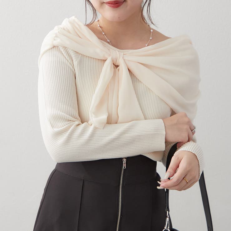 ジョーゼットオフショルプルオーバー | RMAF　NICE CLAUP / OLIVE des OLIVE | 詳細画像10 