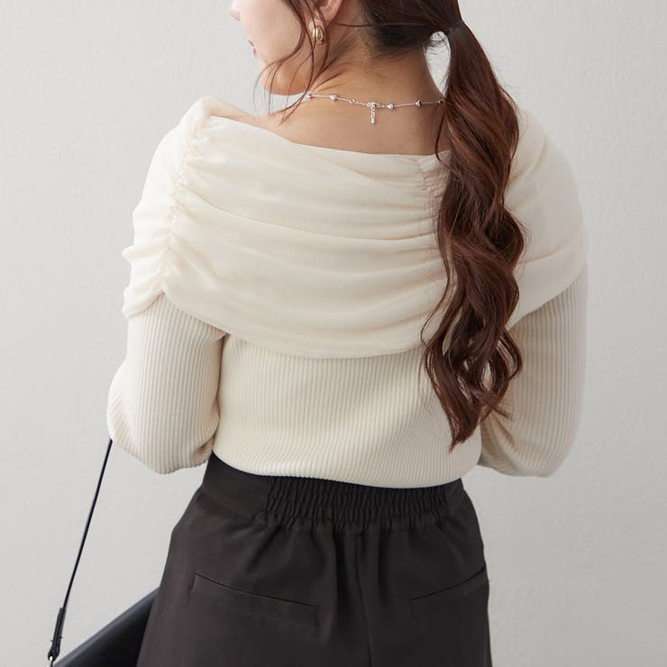 ジョーゼットオフショルプルオーバー | RMAF　NICE CLAUP / OLIVE des OLIVE | 詳細画像13 