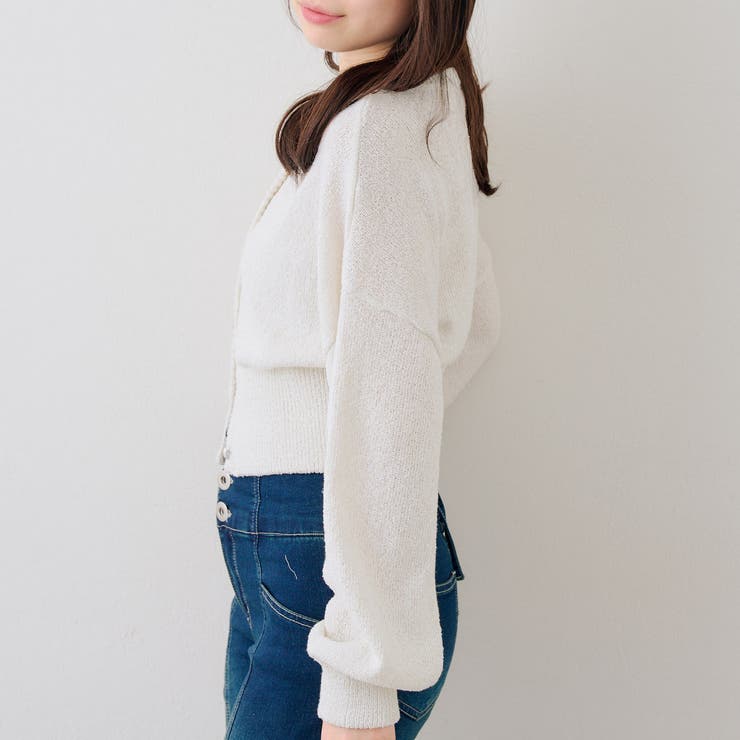 ラメハート釦クルーカーディガン | RMAF　NICE CLAUP / OLIVE des OLIVE | 詳細画像11 