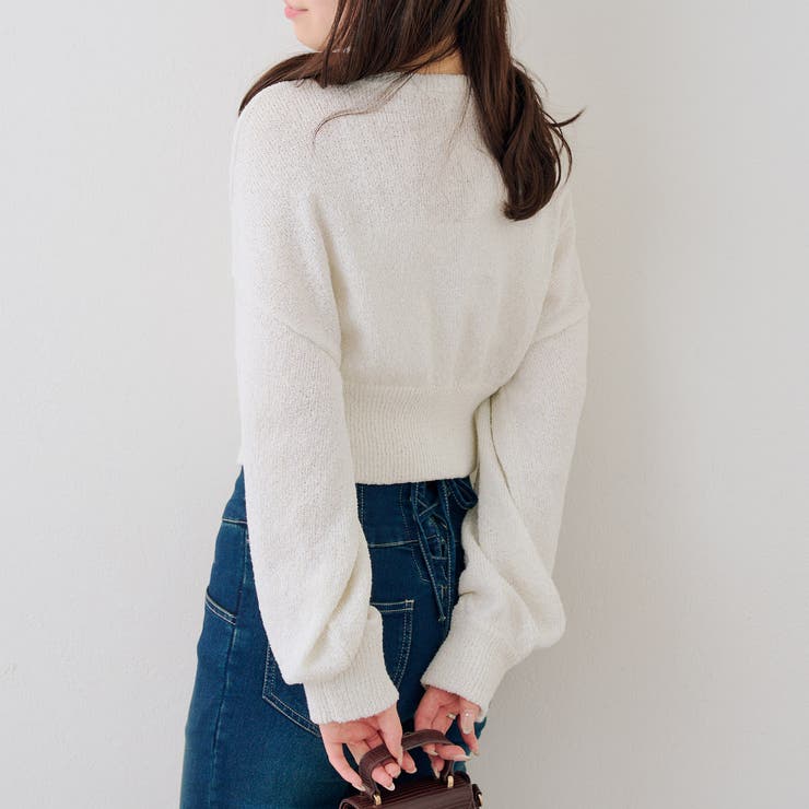 ラメハート釦クルーカーディガン | RMAF　NICE CLAUP / OLIVE des OLIVE | 詳細画像12 