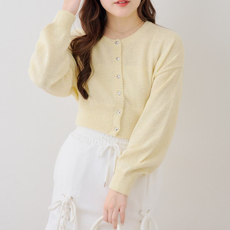 ラメハート釦クルーカーディガン | RMAF　NICE CLAUP / OLIVE des OLIVE | 詳細画像24 