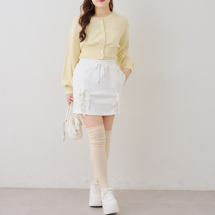 ラメハート釦クルーカーディガン | RMAF　NICE CLAUP / OLIVE des OLIVE | 詳細画像28 