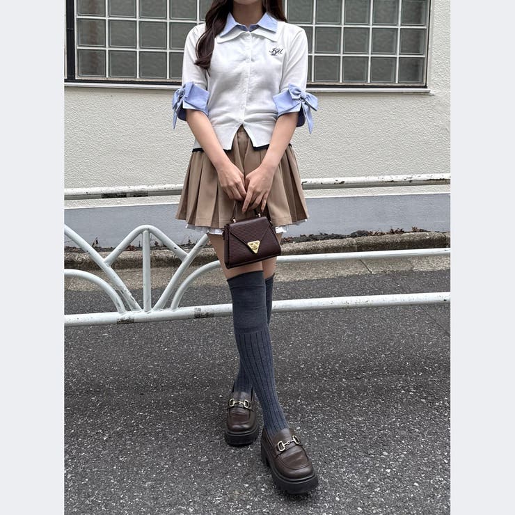 2枚衿ドッキング5分袖ニット | NICE CLAUP / OLIVE des OLIVE　OUTLET | 詳細画像17 