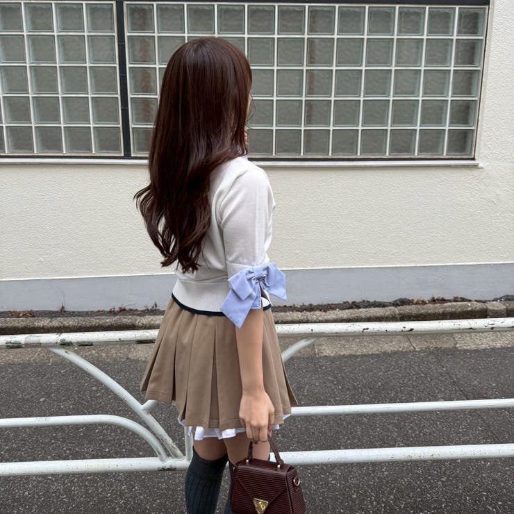 2枚衿ドッキング5分袖ニット | NICE CLAUP / OLIVE des OLIVE　OUTLET | 詳細画像20 