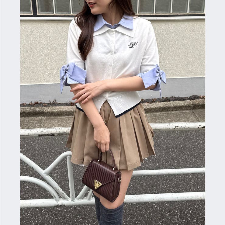 2枚衿ドッキング5分袖ニット | NICE CLAUP / OLIVE des OLIVE　OUTLET | 詳細画像23 