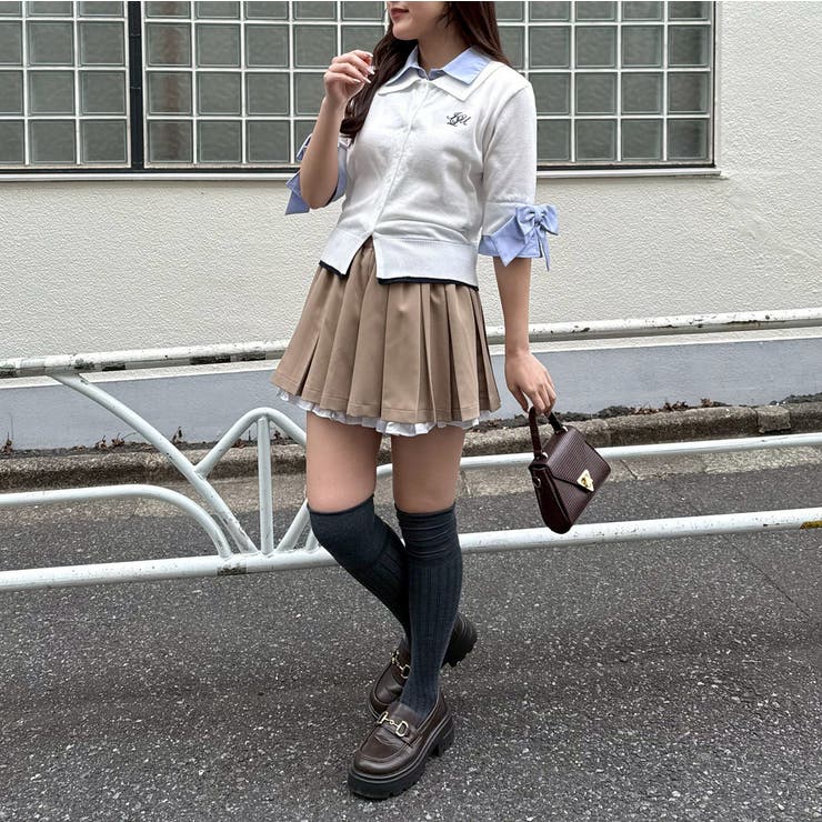 2枚衿ドッキング5分袖ニット | NICE CLAUP / OLIVE des OLIVE　OUTLET | 詳細画像25 