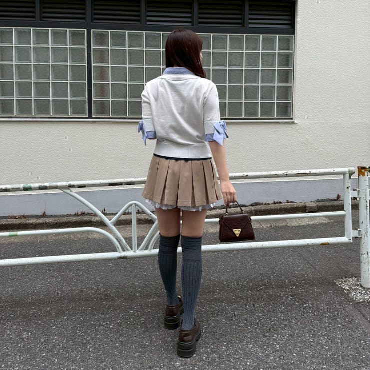 2枚衿ドッキング5分袖ニット | NICE CLAUP / OLIVE des OLIVE　OUTLET | 詳細画像28 