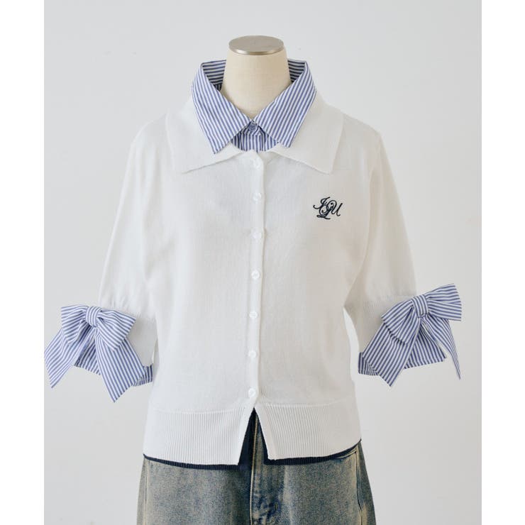 2枚衿ドッキング5分袖ニット | NICE CLAUP / OLIVE des OLIVE　OUTLET | 詳細画像29 