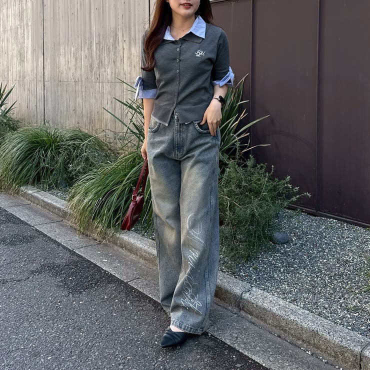 2枚衿ドッキング5分袖ニット | NICE CLAUP / OLIVE des OLIVE　OUTLET | 詳細画像34 