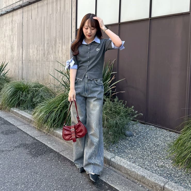 2枚衿ドッキング5分袖ニット | NICE CLAUP / OLIVE des OLIVE　OUTLET | 詳細画像35 