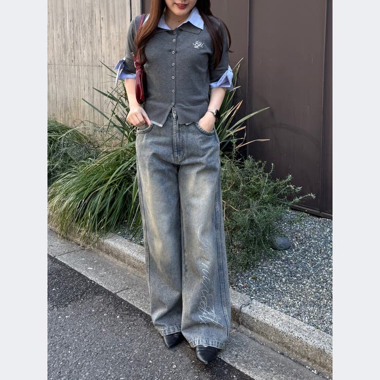 2枚衿ドッキング5分袖ニット | NICE CLAUP / OLIVE des OLIVE　OUTLET | 詳細画像38 