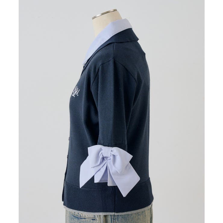 2枚衿ドッキング5分袖ニット | NICE CLAUP / OLIVE des OLIVE　OUTLET | 詳細画像44 