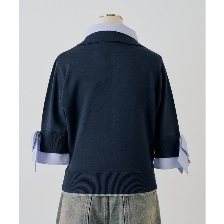 2枚衿ドッキング5分袖ニット | NICE CLAUP / OLIVE des OLIVE　OUTLET | 詳細画像45 