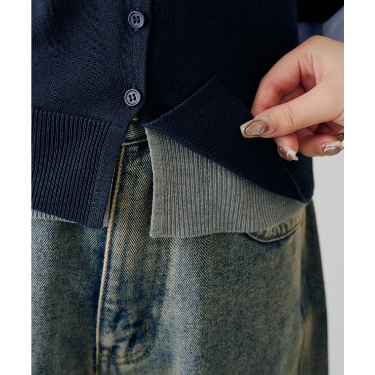 2枚衿ドッキング5分袖ニット | NICE CLAUP / OLIVE des OLIVE　OUTLET | 詳細画像50 