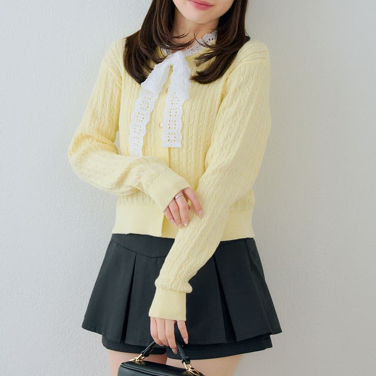 レースボウタイ付カーディガン | RMAF　NICE CLAUP / OLIVE des OLIVE | 詳細画像11 