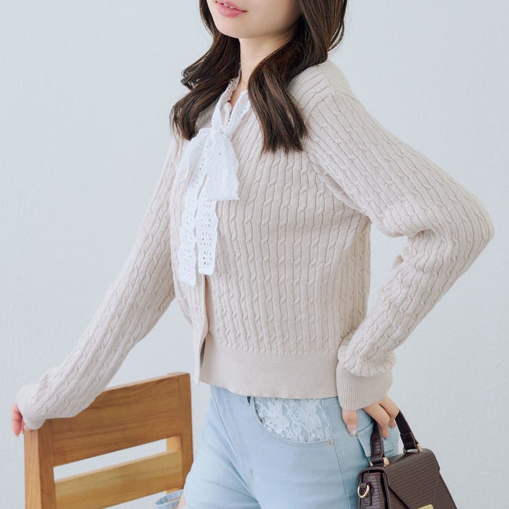 レースボウタイ付カーディガン | RMAF　NICE CLAUP / OLIVE des OLIVE | 詳細画像22 