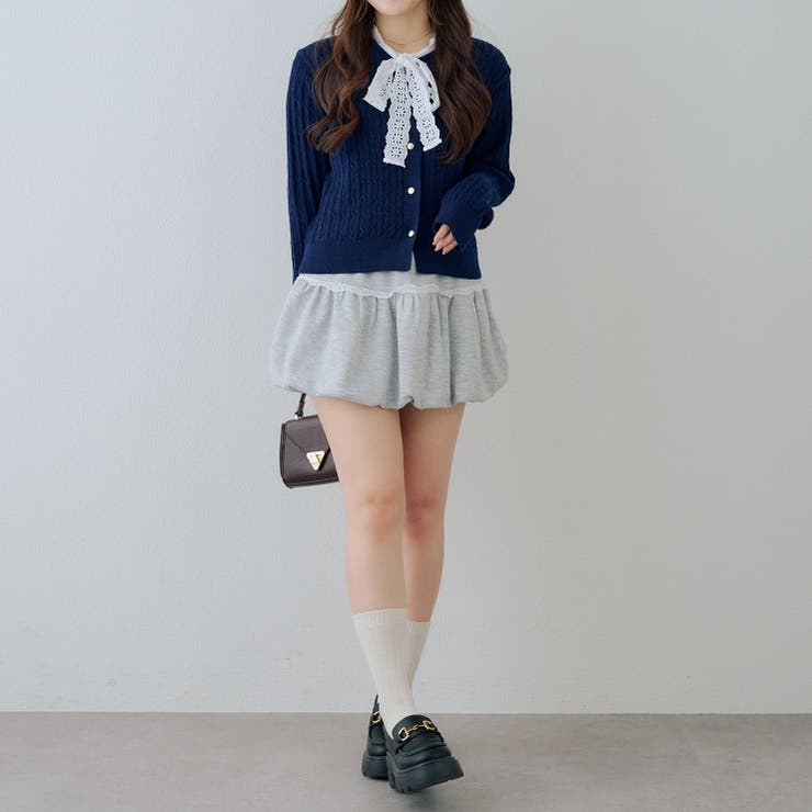 レースボウタイ付カーディガン | RMAF　NICE CLAUP / OLIVE des OLIVE | 詳細画像5 