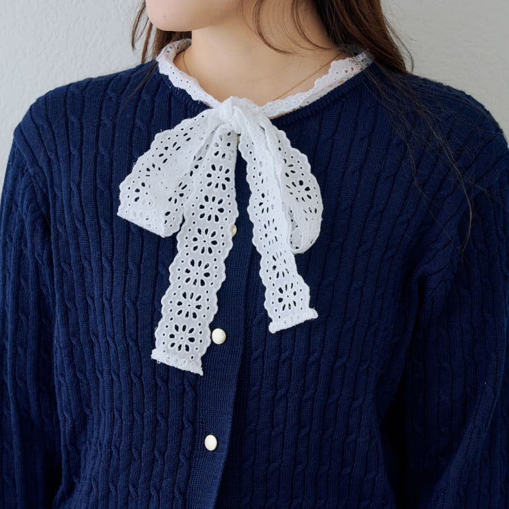 レースボウタイ付カーディガン | RMAF　NICE CLAUP / OLIVE des OLIVE | 詳細画像33 