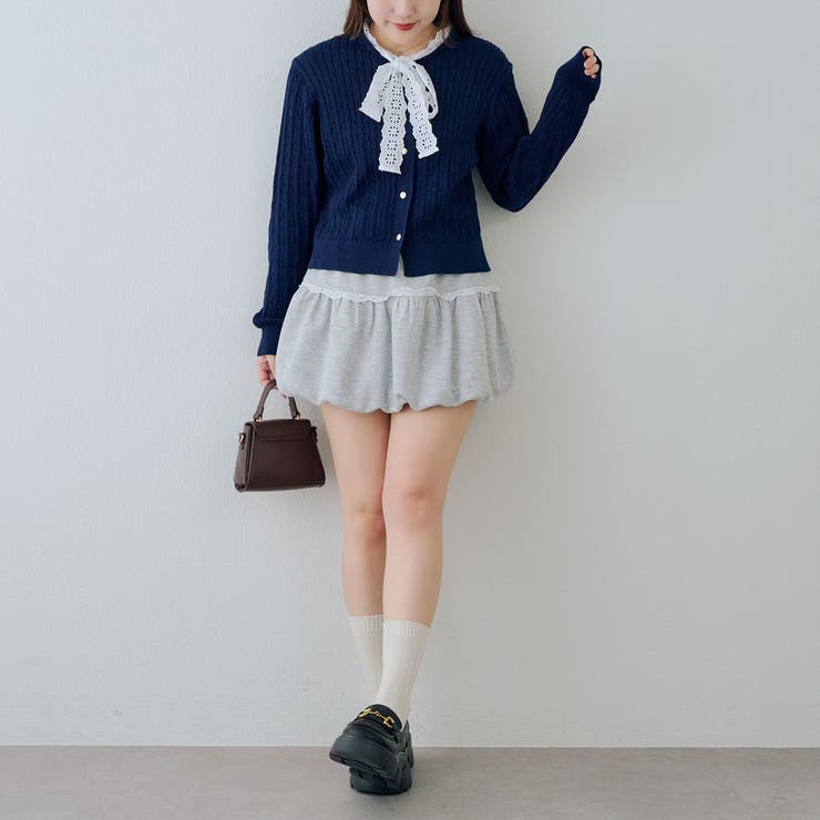 レースボウタイ付カーディガン | RMAF　NICE CLAUP / OLIVE des OLIVE | 詳細画像6 