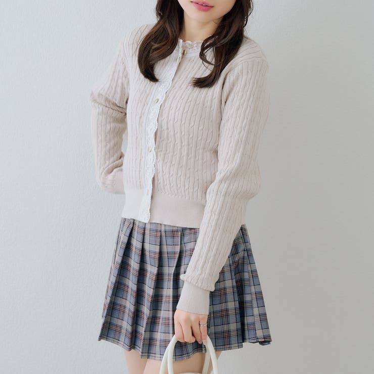 ケーブルレース付カーディガン | RMAF　NICE CLAUP / OLIVE des OLIVE | 詳細画像10 