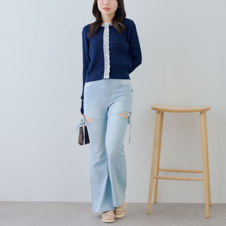 ケーブルレース付カーディガン | RMAF　NICE CLAUP / OLIVE des OLIVE | 詳細画像22 