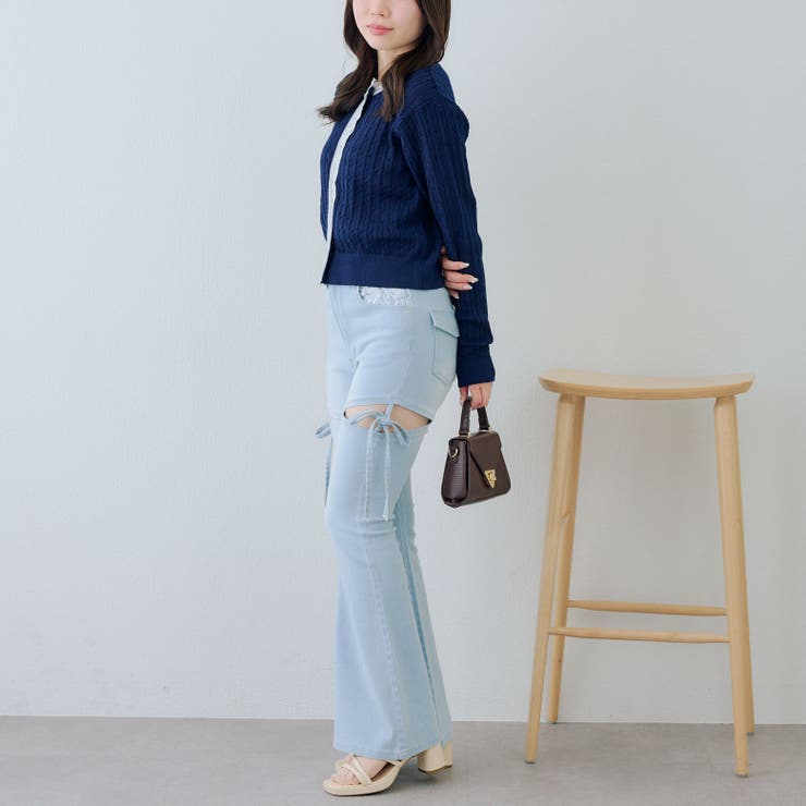 ケーブルレース付カーディガン | RMAF　NICE CLAUP / OLIVE des OLIVE | 詳細画像24 