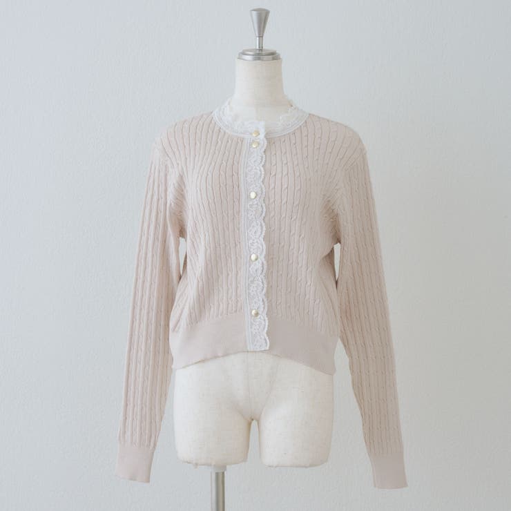 ケーブルレース付カーディガン | RMAF　NICE CLAUP / OLIVE des OLIVE | 詳細画像25 