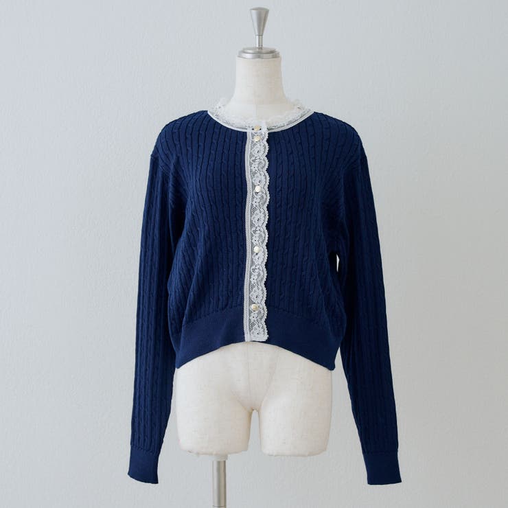 ケーブルレース付カーディガン | RMAF　NICE CLAUP / OLIVE des OLIVE | 詳細画像27 