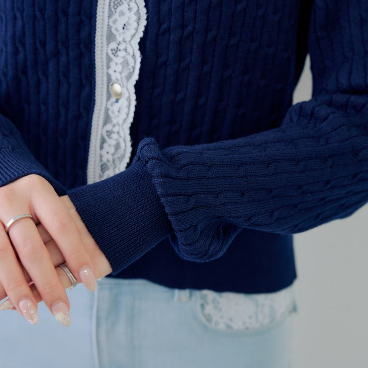 ケーブルレース付カーディガン | RMAF　NICE CLAUP / OLIVE des OLIVE | 詳細画像32 