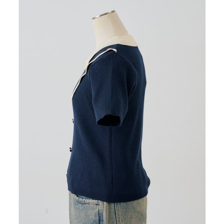 配色ビッグ衿プルオーバー | NICE CLAUP / OLIVE des OLIVE　OUTLET | 詳細画像10 