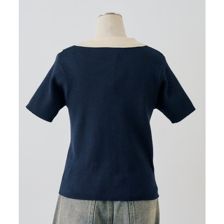 配色ビッグ衿プルオーバー | NICE CLAUP / OLIVE des OLIVE　OUTLET | 詳細画像11 