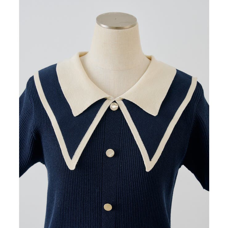 配色ビッグ衿プルオーバー | NICE CLAUP / OLIVE des OLIVE　OUTLET | 詳細画像12 