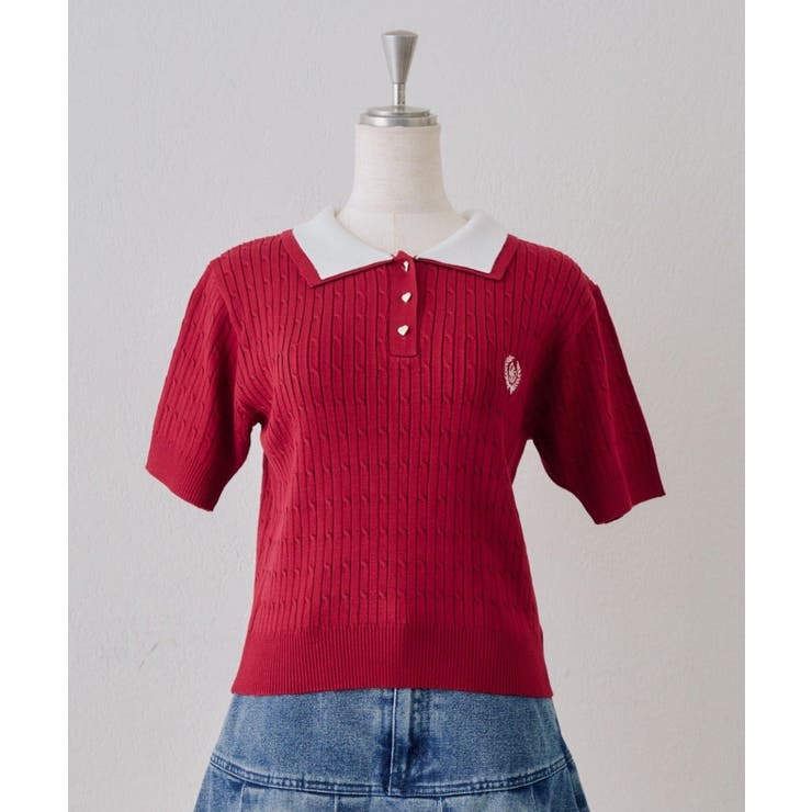 2枚衿ケーブルポロ | NICE CLAUP / OLIVE des OLIVE　OUTLET | 詳細画像8 