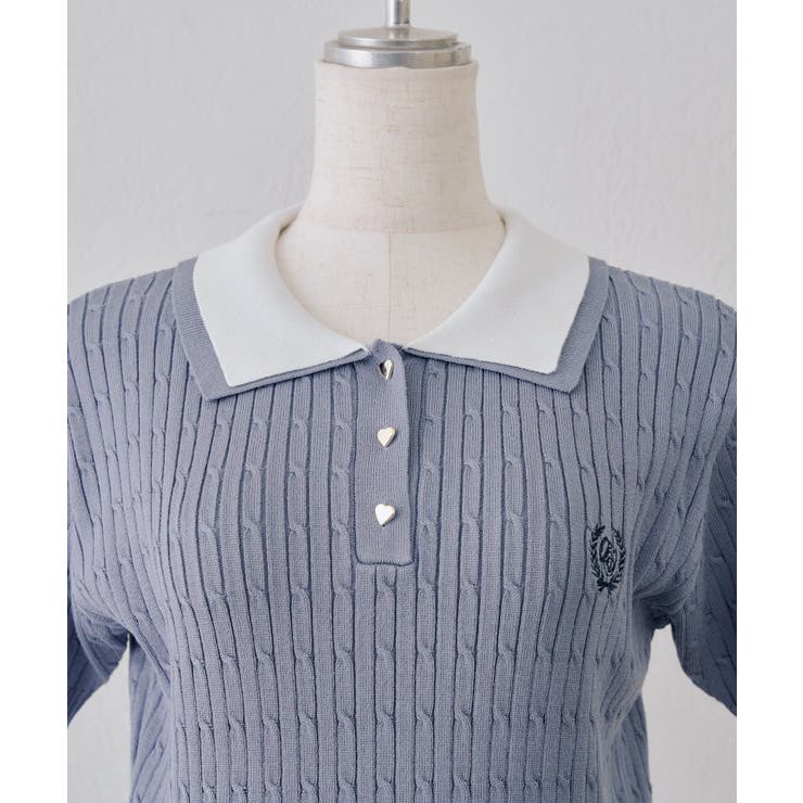 2枚衿ケーブルポロ | NICE CLAUP / OLIVE des OLIVE　OUTLET | 詳細画像40 