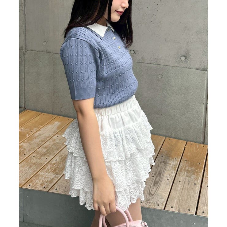 2枚衿ケーブルポロ | NICE CLAUP / OLIVE des OLIVE　OUTLET | 詳細画像10 