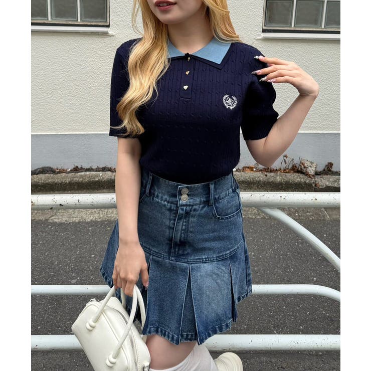 2枚衿ケーブルポロ | NICE CLAUP / OLIVE des OLIVE　OUTLET | 詳細画像16 