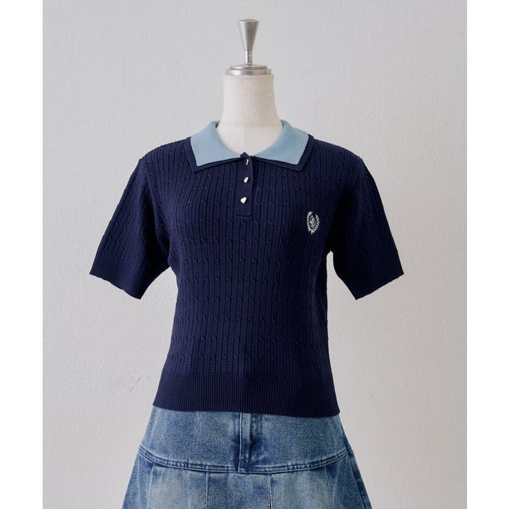 2枚衿ケーブルポロ | NICE CLAUP / OLIVE des OLIVE　OUTLET | 詳細画像23 